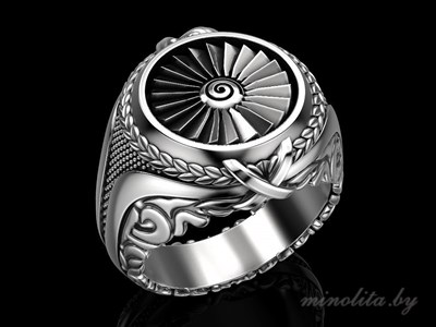 Серебряное кольцо Авиатор