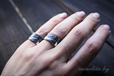 Серебряное кольцо женское с чернением