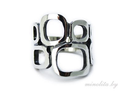 Серебряное модное кольцо