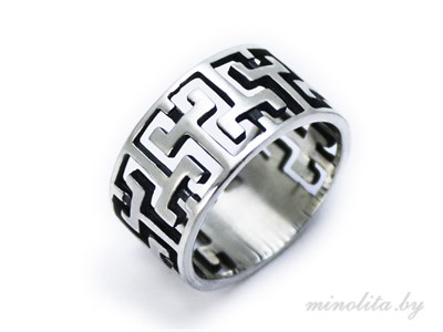 Серебряное кольцо широкое