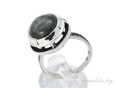 кольцо с камнем лабрадорит