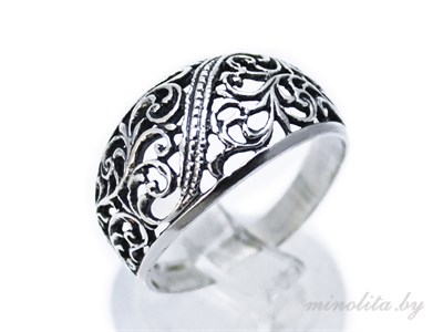 Серебряное кольцо женское ажурное