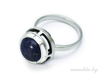 Серебряное кольцо с камнем лазурит 