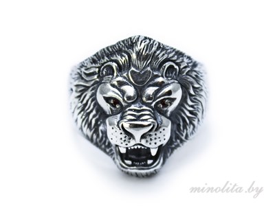 Кольцо голова льва