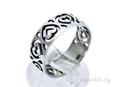 Серебряное кольцо с рисунком