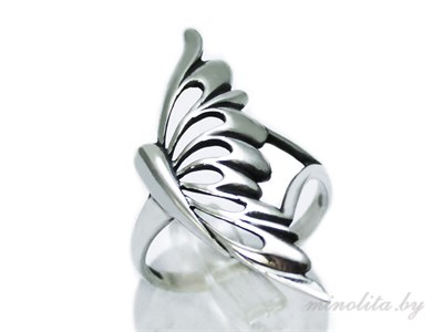 Серебряное кольцо Бабочка