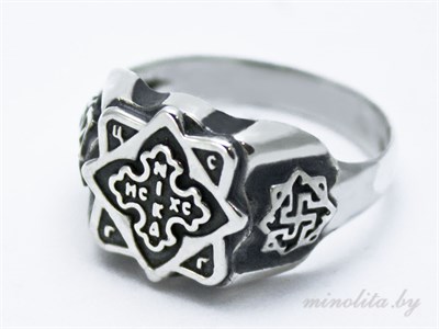 Мужское кольцо печатка из серебра