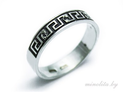 Серебряное кольцо с цирконами